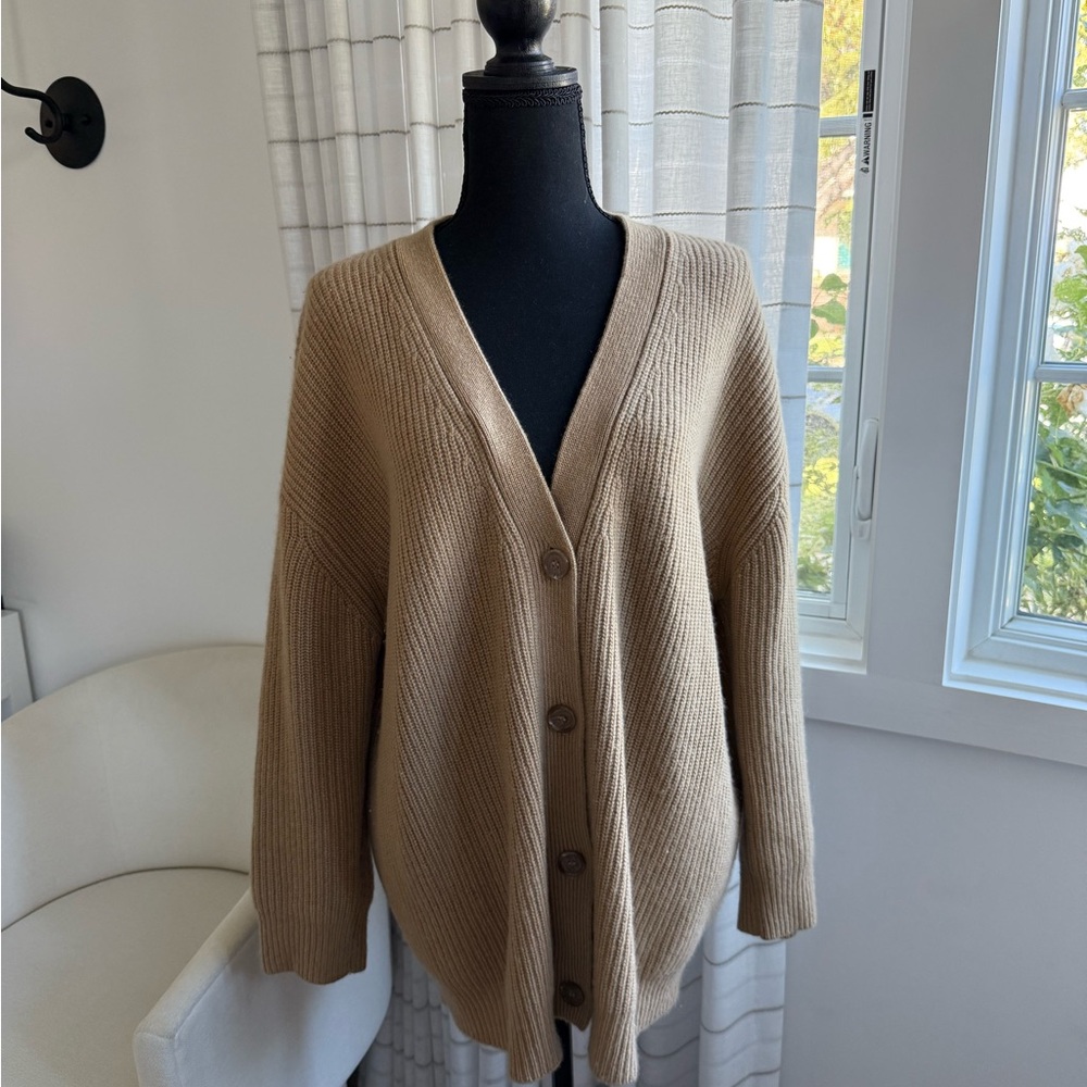 Jenni Kayne 100% Cashmere Cocoon Tan Cardigan